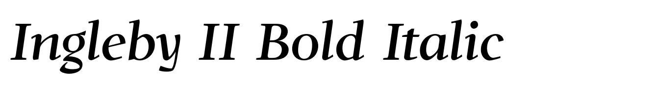 Ingleby II Bold Italic